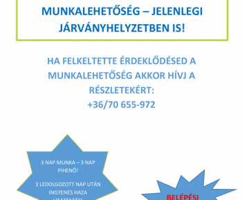 Aktuality / Magyarországi Operátor Szállós Munkalehetőség - Jele