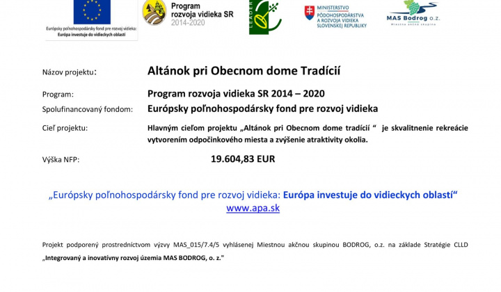 Fotka - Altánok informačná tabuľa